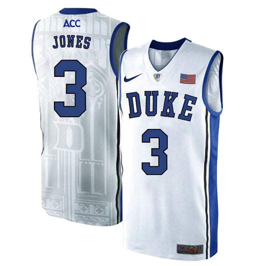 DUKE Tre Jones 3 White Elite