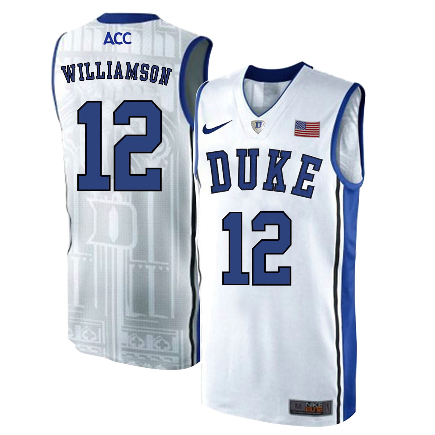 DUKE Zion Williamson 12 White Elite
