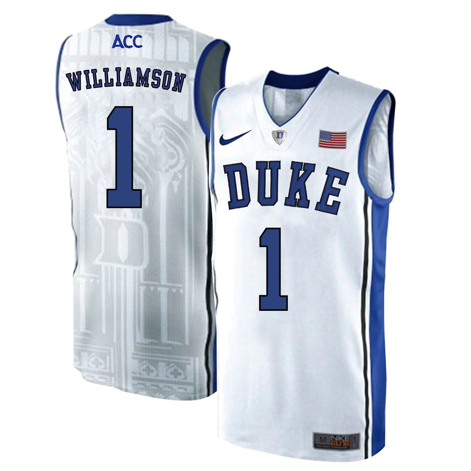DUKE Zion Williamson 1 White Elite