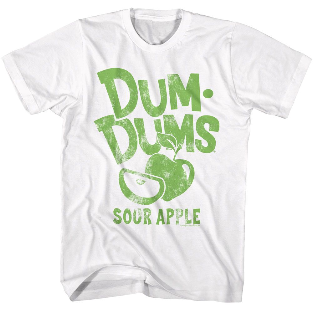 Dum Dums - Green Apple Light - American Classics - Solid White Adult Short Sleeve T-Shirt