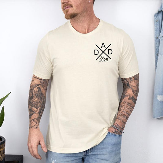 Dad Est 2025 Shirt, Pregnancy Announcement, New Dad Shirt, Custom Gift for Dad, Father's Day Shirt, Personalized Dad Shirt, New Dad Gift, Dad Giftstyle{n002}2