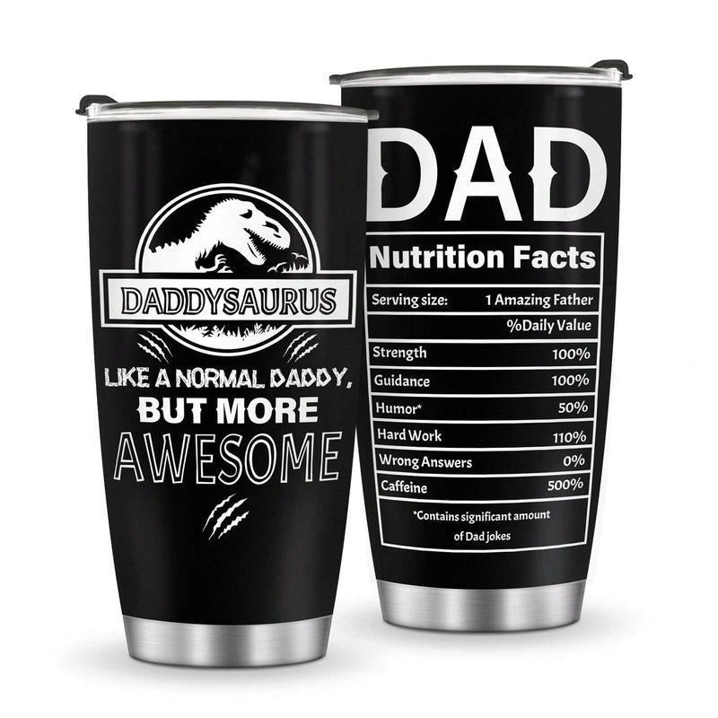Dad Nutrition Facts Tumbler, 20oz 30oz Insulated Cup, Gifts for Dad, Papa, Grandpa, Him on Fathers Day, Birthday,...