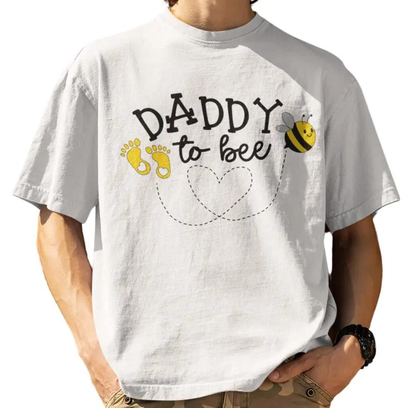 Daddy To Bee Shirt, Mens Cute Pregnancy Announcement T-Shirt and SweatShirt Hoodie | InkThreadWorks.com
