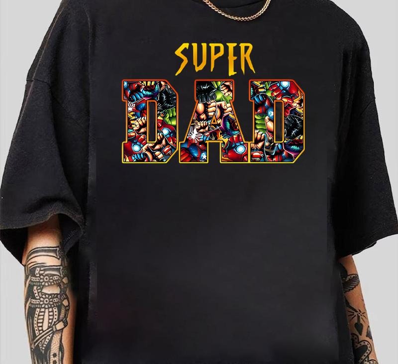 Daddy You Are Tee Best Dad Ever Supr3ero Father's Day T-Shirt Retro Graphic Tee Vintage Graphic Comfy T-Shirt for Nature Lovers