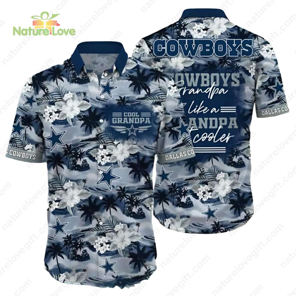 Dallas Cowboys Cool Grandpa Like A Regular Grandpa But Cooler Hawaiian Shirt