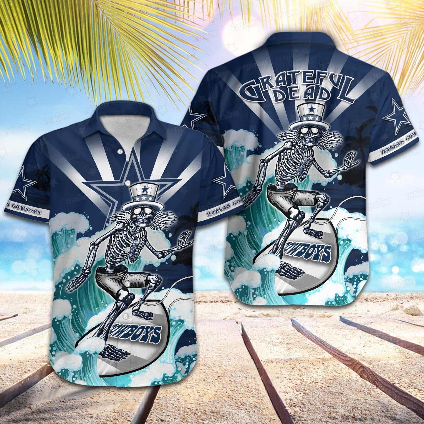Dallas Cowboys Grateful Dead Surf Hawaiian Shirt 389765