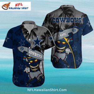 Dallas Cowboys Hawaiian Shirt Tiki Surfer Palm Beach