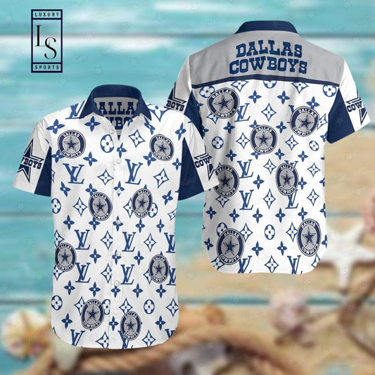 Dallas Cowboys Monogram Hawaiian Shirt 316846