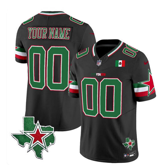 Dallas Cowboys Active Player Custom Black 2025 F.U.S.E. Mexico Vapor Limited