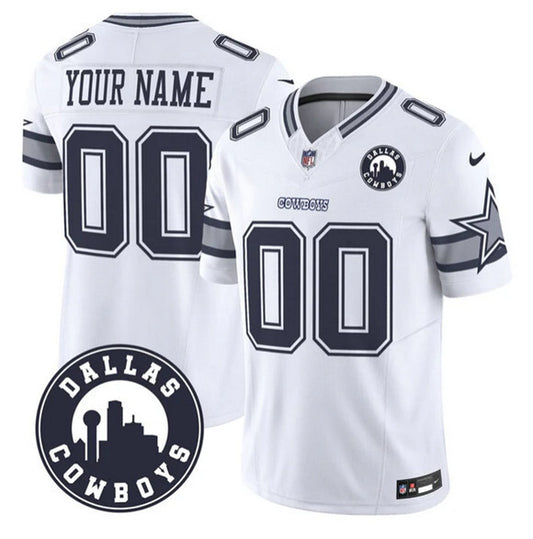 Dallas Cowboys Active Player Custom White 2025 F.U.S.E. Dallas City Patch