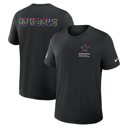 Dallas Cowboys Black 2025 Crucial Catch Tri-Blend Dri-FIT T-Shirt