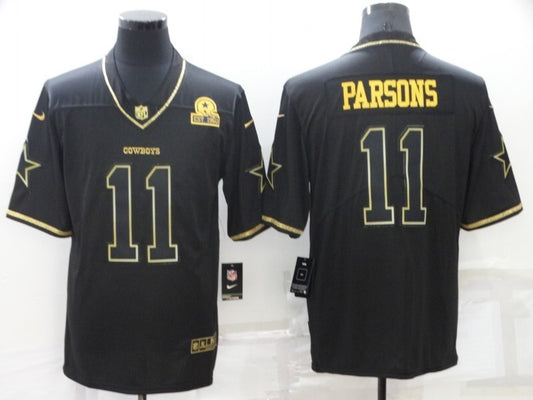 Dallas Cowboys #11 Micah Parsons Black Retro Gold 094