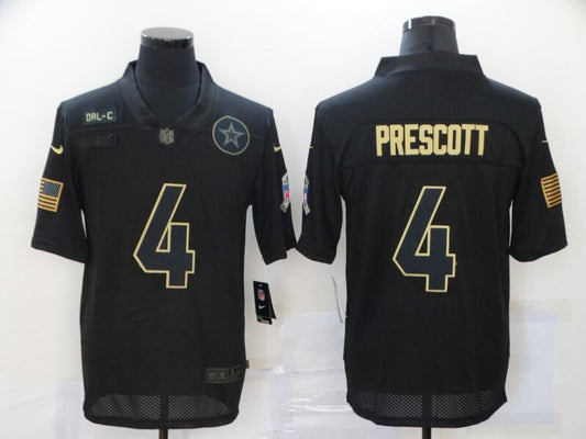Dallas Cowboys #4 Dak Prescott 20 New Black Salute 432