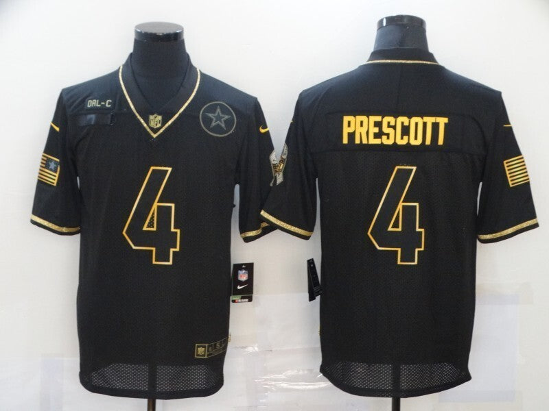 Dallas Cowboys #4 Dak Prescott 20 Salute Retro Gold 735
