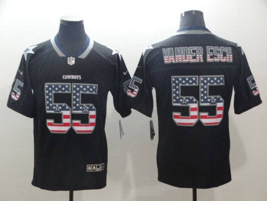 Dallas Cowboys #55 Leighton Vander Esch Legend USA Flag 122