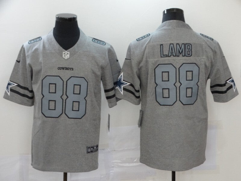 Dallas Cowboys #88 CeeDee Lamb Retro Hemp Gray Adult 028