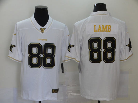 Dallas Cowboys #88 CeeDee Lamb White Retro Gold 160