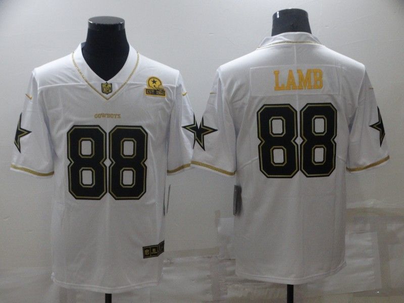 Dallas Cowboys #88 Cee DeeLamb White Retro Gold 157