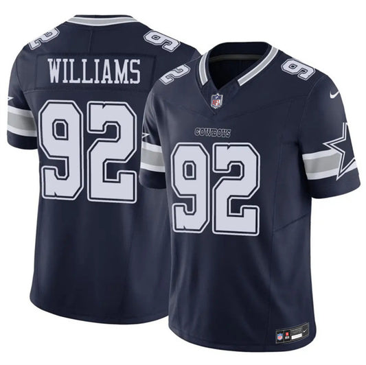 Dallas Cowboys #92 Quinnen Williams Navy 2025 F.U.S.E Vapor Untouchable