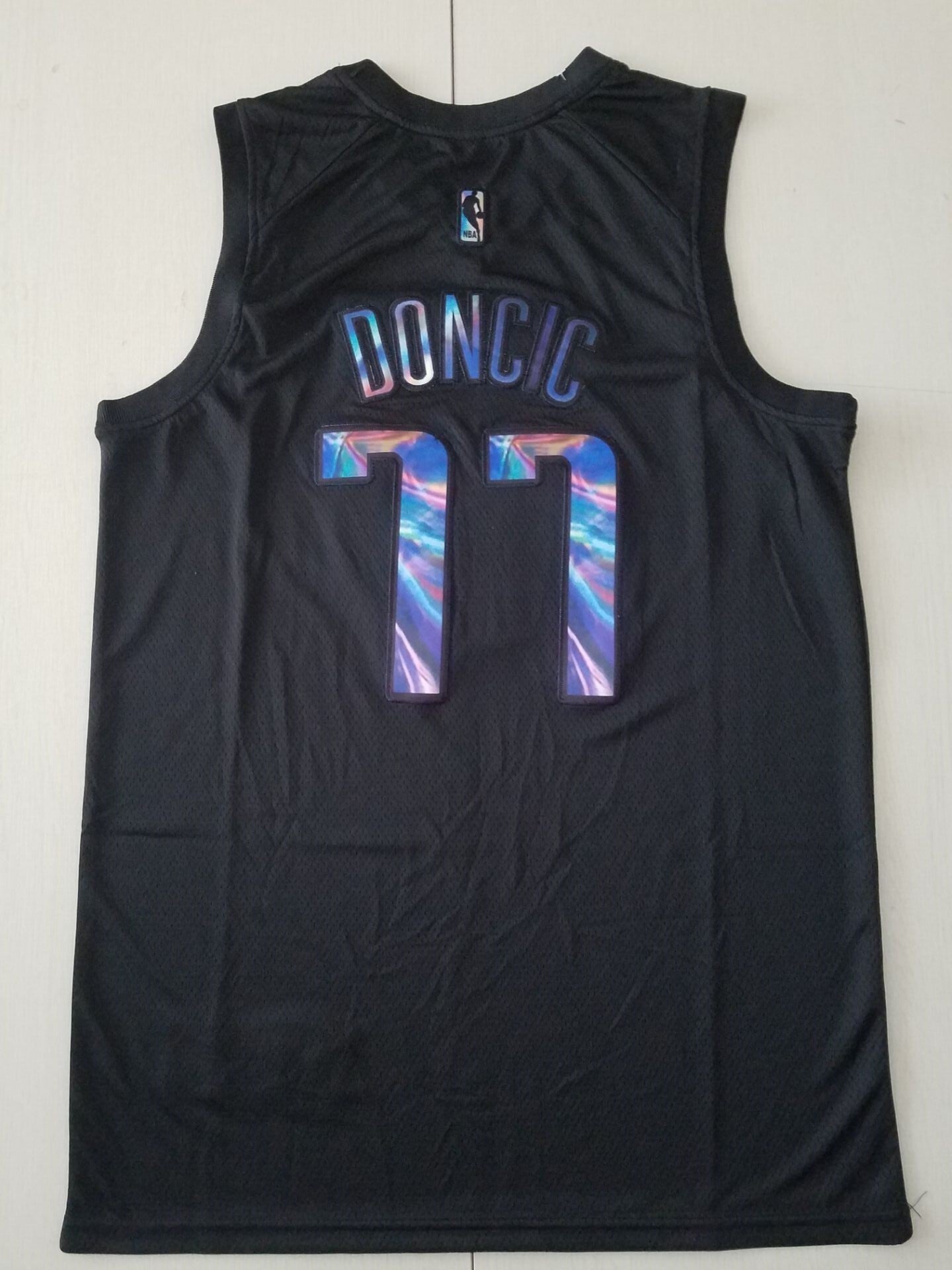 Dallas Mavericks #77 Luka Doncic Black Rainbow S-XXL Style 1