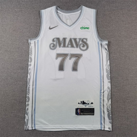 Dallas Mavericks #77 Luka Doncic Mavericks 77 White City Edition s-xxl Style 2