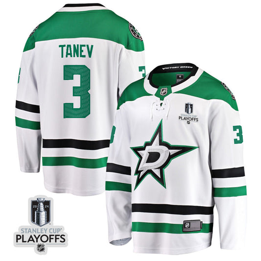 Dallas Stars #3 Chris Tanev 2024 NHL Playoffs Patch Away Breakaway Jersey
