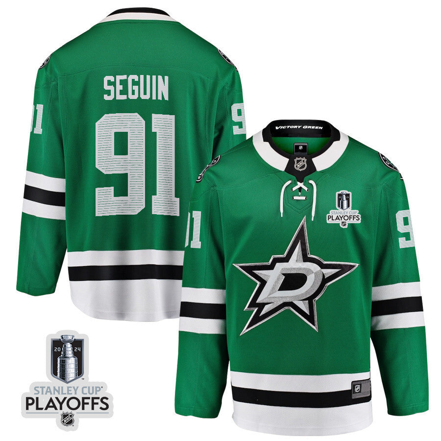 Dallas Stars #91 Tyler Seguin 2024 NHL Playoffs Patch Home Jersey