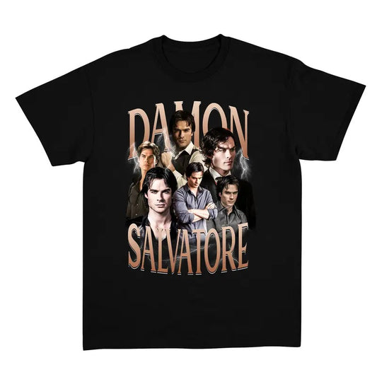 Damon Salvatore Vintage T-Shirt, Damon Salvatore Style Retro Tee Unisex Sweatshirt, Gift For Women and Man Unisex T-Shirt...