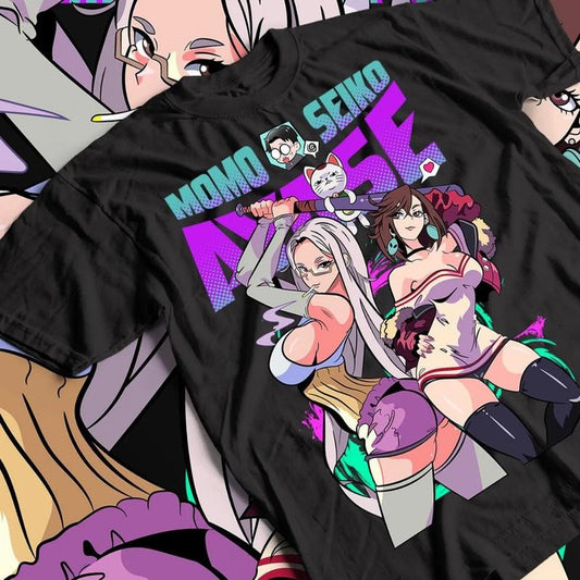 Dandadan Anime T-shirt & Sweatshirt, Seiko Ayase Momo Waifu Cute Girl Graphic Tee, Vintage Oversized Unisex Streetwear, Manga Gift For Men Women