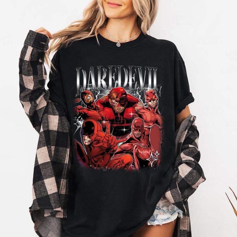 Dar3d3v1l B0rn Again Unisex TShirt -TV Show Graphic Tee, Ma0rvell Comics, Sup3rhero Costume Shirt, Comic Book Lover Gift, Daredevil Fan Merchstyle{n002}5