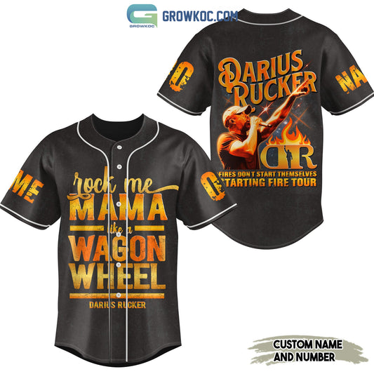 Darius Rucker Fires Don???t Start Themselves Starting Fire Tour Personalized Baseball Jersey