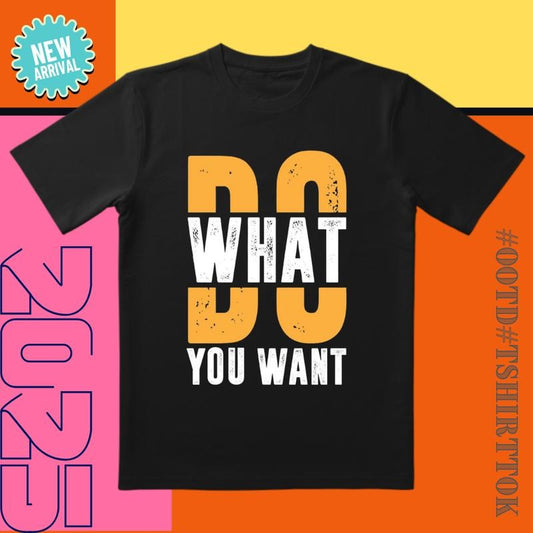 'Do What You Want' Orange-White Vintage Spot Tee |   Free Spirit Outfit |   Daily/Date Night Essential
