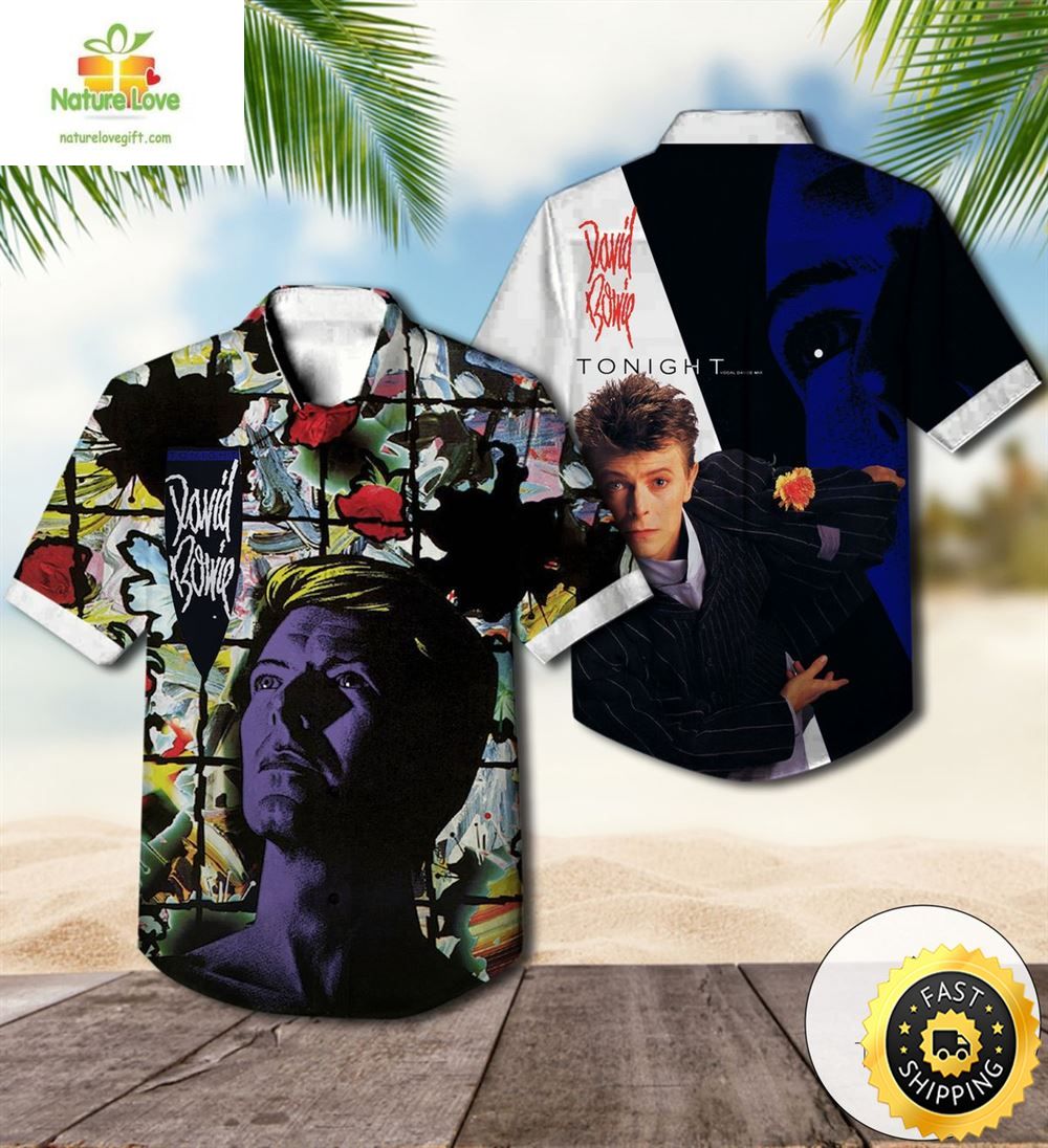 David Bowie Tonight Album Hawaiian Shirt Vintage Cover Art