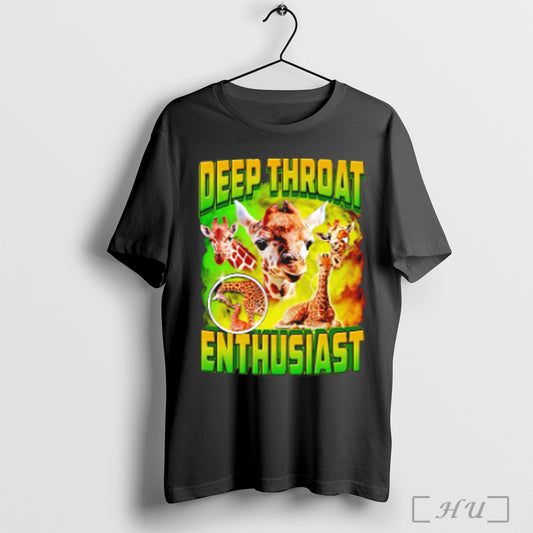 Deep Throat Enthusiast Funny Giraffe Graphic Cute T Shirt