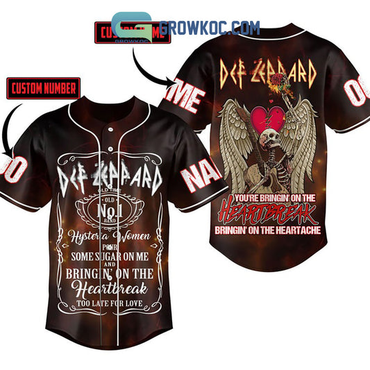 Def Leppard Bringin’ On The Heartache Personalized Baseball Jersey