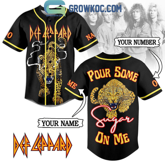 Def Leppard Pour Some Sugar On Me Personalized Baseball Jersey