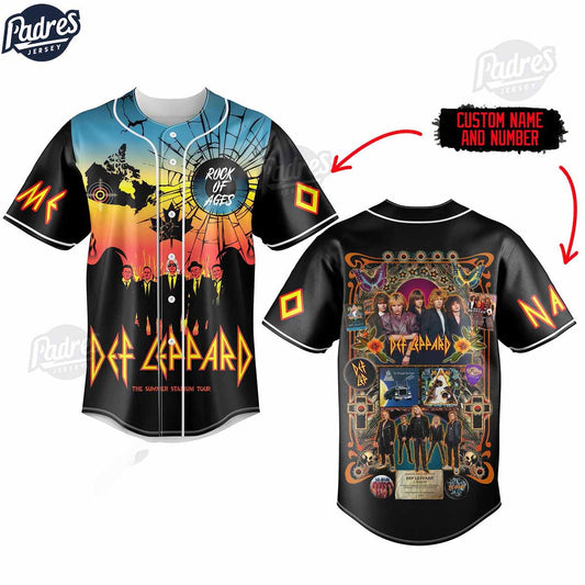 Def Leppard Custom Baseball Jersey The Summer Stadium Tour - Padres Jersey Oasis: Elevate Your Baseball Style Game