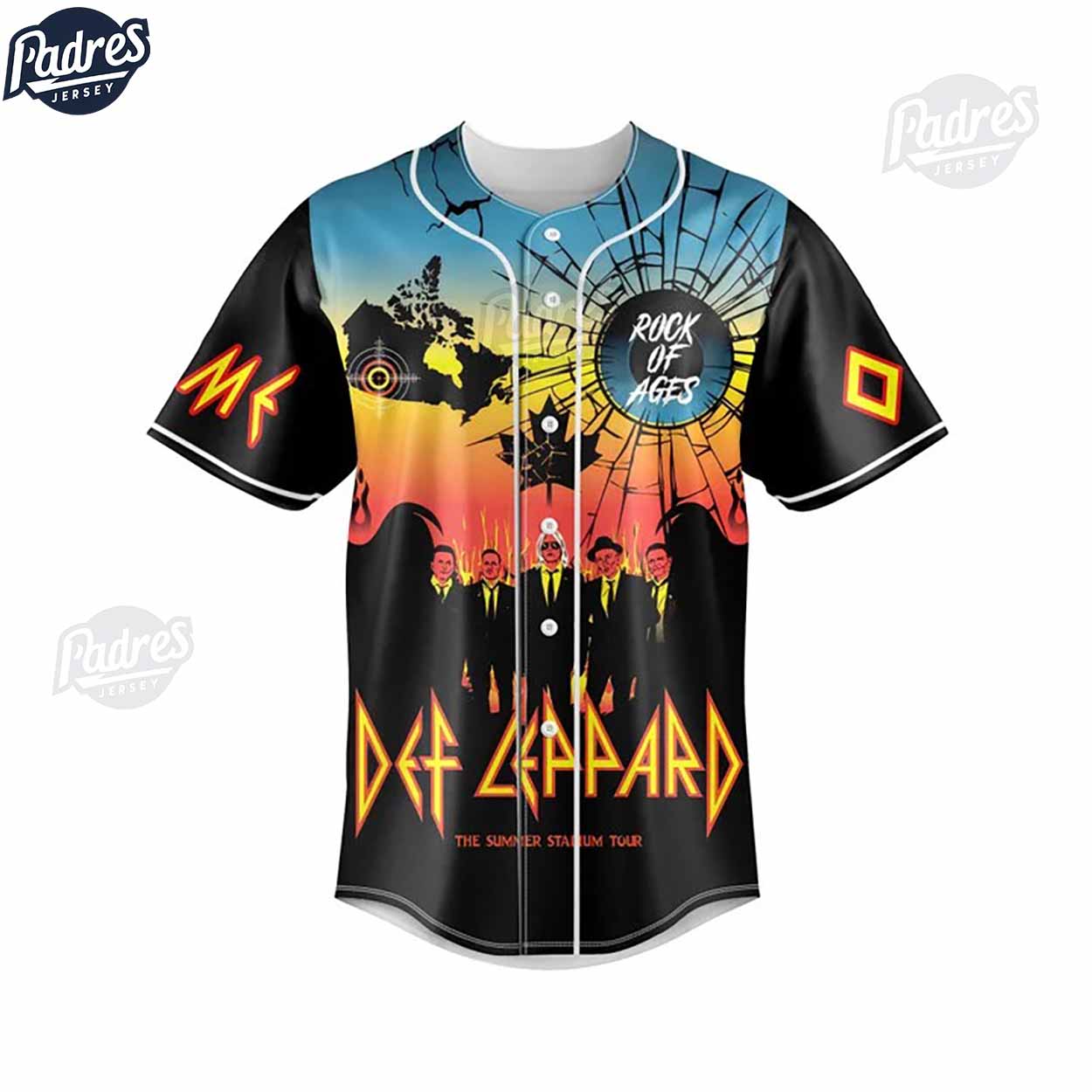 Def Leppard Custom Baseball Jersey The Summer Stadium Tour - Padres Jersey Oasis: Elevate Your Baseball Style Game