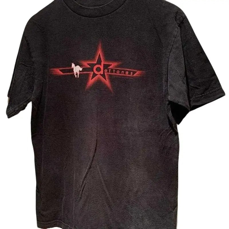 Deftones Music Band Graphic Heavyweight 100 Cotton Shirt Menswear Top