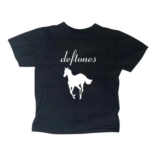 Deftones White Pony Baby Tee, Rock Nu Metal Band, Y2k Top Women Streetwear, Gothic Emo Girl Top, Scene Clothing 2000s,...