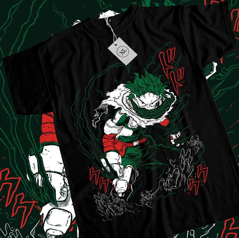 Deku T-Shirt S-4XL My Hero Academia Japanese Manga Anime Midoriya Dabi Shoto Shirt