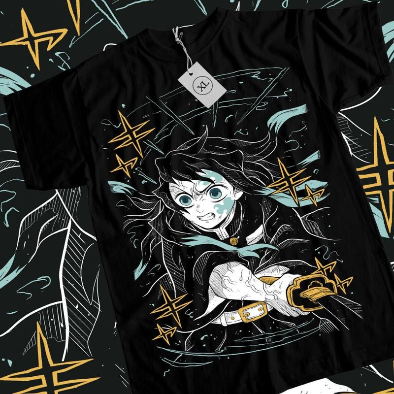 Demon Slayer KnY Anime T-shirt & Sweatshirt, Muichiro Tokito Graphic Tee, Anime Manga Lover Gifts Ball Dragon