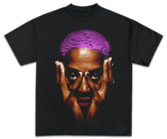 Dennis Rodman Jumbo Purple Vintage 90s Graphic T-Shirt,  Menswear Top Underwear Streetwear