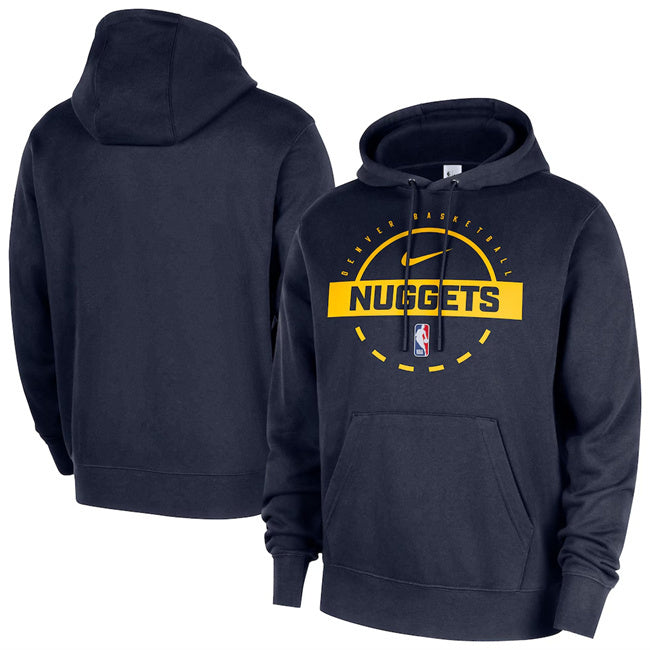 Denver Nuggets Navy 2025 26 Practice Club Pullover Hoodie2