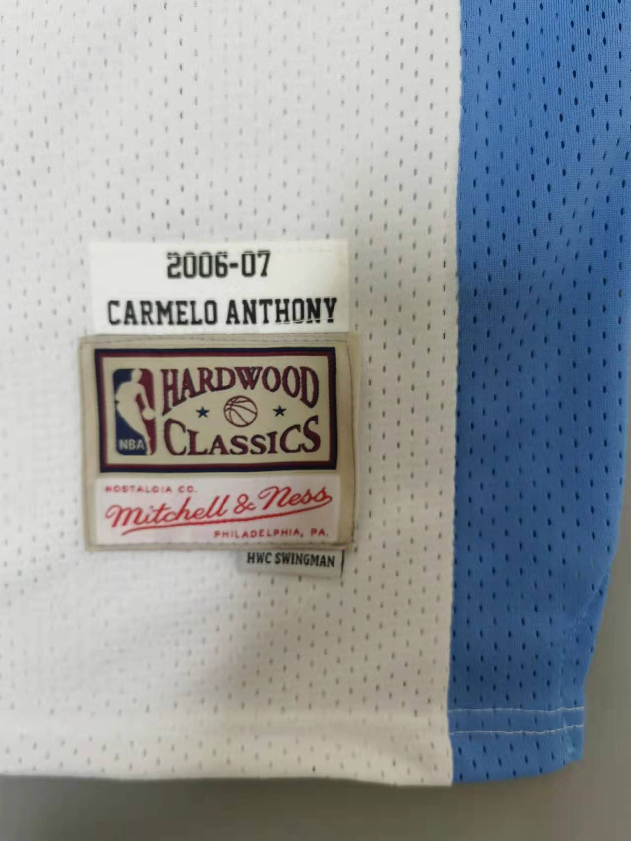 Denver Nuggets #15 Anthony throwback jersey white Style 1