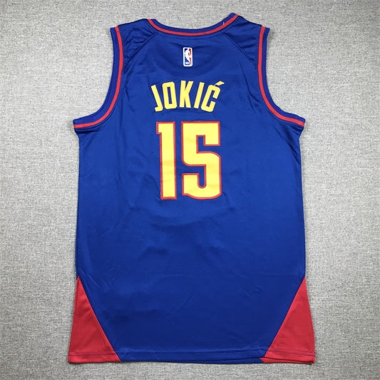 Denver Nuggets #15 Nikola Jokic 23 Nuggets 15 Blue Statement Edition Style 1