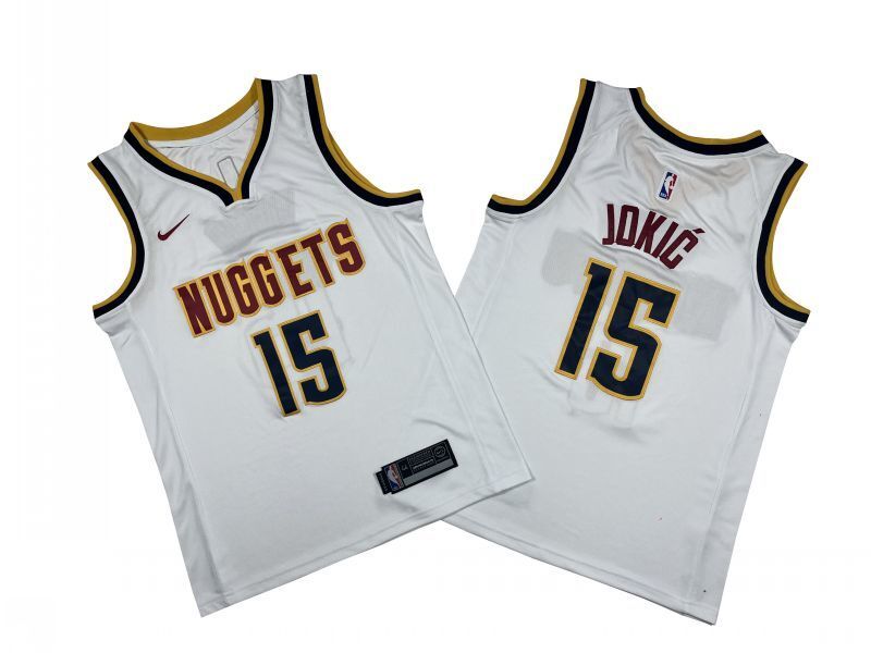 Denver Nuggets #15 Nikola Jokic Nuggets 15 # White Fan Edition -- Nikola . Jokic