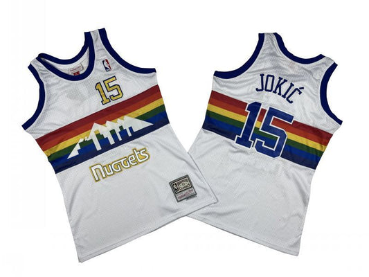 Denver Nuggets #15 Nikola Jokic m&n jersey rainbow