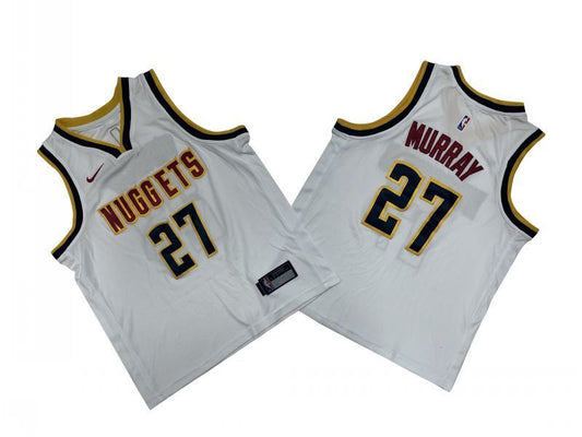 Denver Nuggets #27 Jamal Murray Nuggets 27 # White Fan Youth -- Jabbar . Murray