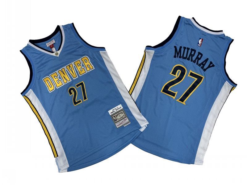 Denver Nuggets #27 Jamal Murray m&n jersey blue